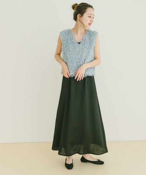 URBAN RESEARCH ITEMS/アーバンリサーチ アイテムズ フェザーベストセットキャミワンピース ライトブルー FREE URBAN RESEARCH ITEMS/アーバンリサーチ アイテムズ フェザーベストセットキャミワンピース ライトブルー FREE