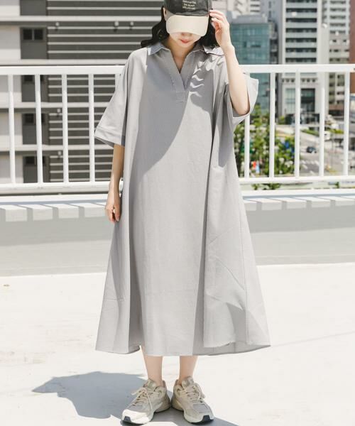 URBAN RESEARCH ITEMS / アーバンリサーチ アイテムズ ワンピース | サッカーストライプスキッパーワンピース | 詳細9