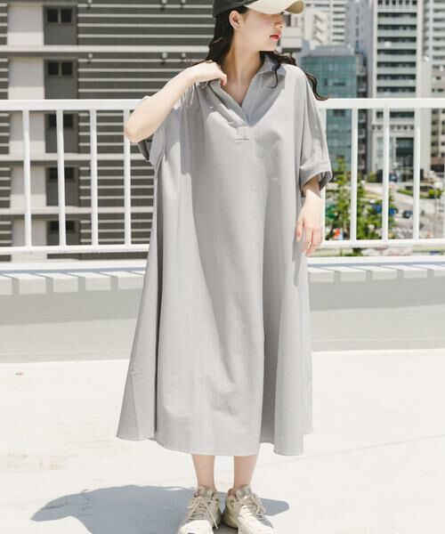 URBAN RESEARCH ITEMS / アーバンリサーチ アイテムズ ワンピース | サッカーストライプスキッパーワンピース | 詳細10