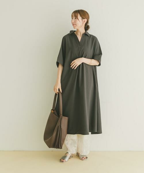 URBAN RESEARCH ITEMS / アーバンリサーチ アイテムズ ワンピース | サッカーストライプスキッパーワンピース | 詳細20