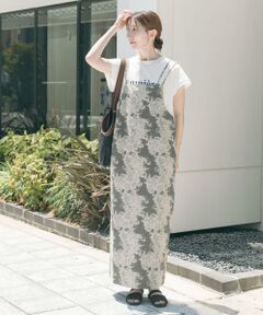 URBAN RESEARCH ITEMS / アーバンリサーチ アイテムズ ワンピース | リネン混ジャガードキャミワンピース