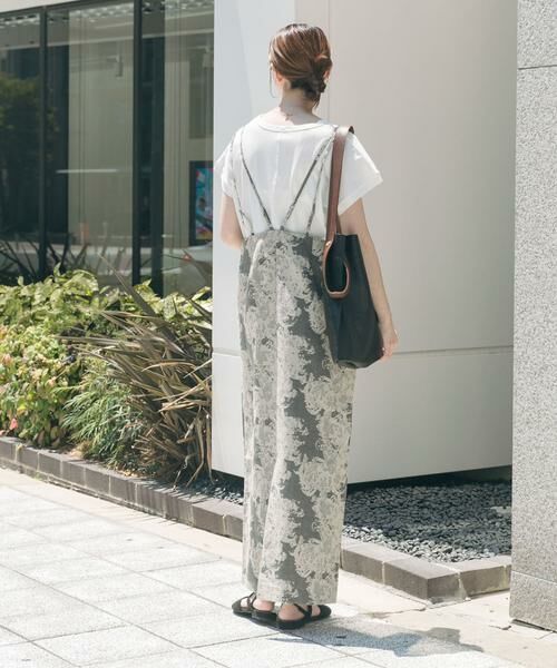 URBAN RESEARCH ITEMS / アーバンリサーチ アイテムズ ワンピース | リネン混ジャガードキャミワンピース | 詳細3