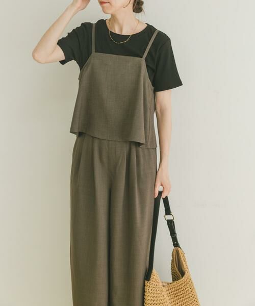 URBAN RESEARCH ITEMS / アーバンリサーチ アイテムズ ワンピース | インナー付きリネンライクセットアップ | 詳細15
