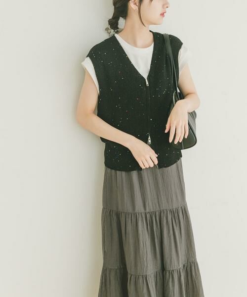 URBAN RESEARCH ITEMS / アーバンリサーチ アイテムズ ベスト | スパンコールベスト×スカートセット | 詳細1