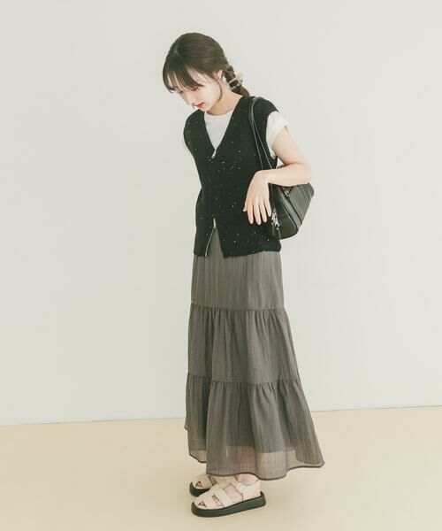 URBAN RESEARCH ITEMS / アーバンリサーチ アイテムズ ベスト | スパンコールベスト×スカートセット | 詳細4