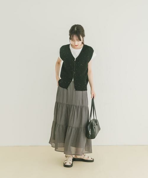 URBAN RESEARCH ITEMS / アーバンリサーチ アイテムズ ベスト | スパンコールベスト×スカートセット | 詳細7