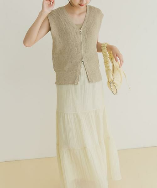 URBAN RESEARCH ITEMS / アーバンリサーチ アイテムズ ベスト | スパンコールベスト×スカートセット | 詳細15