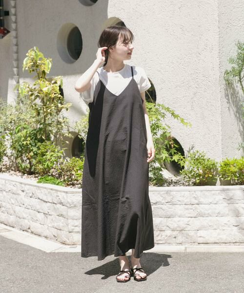 URBAN RESEARCH ITEMS/アーバンリサーチ アイテムズ キャミワンピースセット ブラック FREE