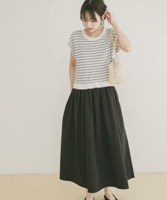 URBAN RESEARCH ITEMS / アーバンリサーチ アイテムズ ワンピース | ニットドッキングフレンチワンピース