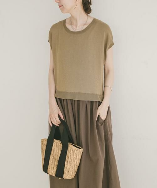 URBAN RESEARCH ITEMS / アーバンリサーチ アイテムズ ワンピース | ニットドッキングフレンチワンピース | 詳細2