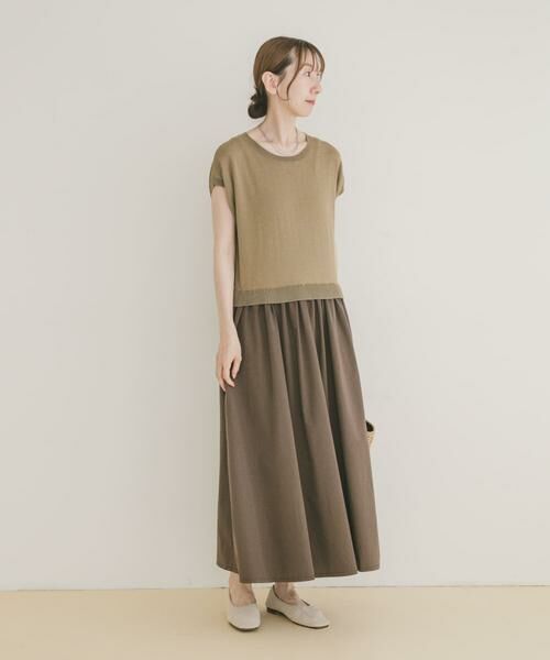 URBAN RESEARCH ITEMS / アーバンリサーチ アイテムズ ワンピース | ニットドッキングフレンチワンピース | 詳細4