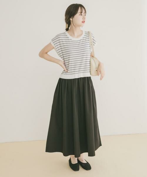 URBAN RESEARCH ITEMS / アーバンリサーチ アイテムズ ワンピース | ニットドッキングフレンチワンピース | 詳細18