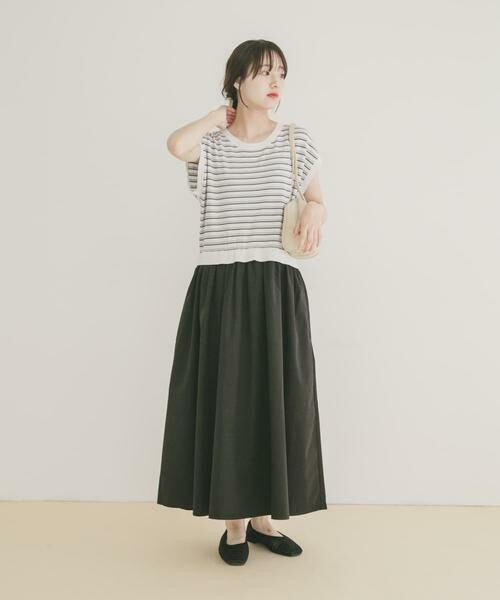 URBAN RESEARCH ITEMS / アーバンリサーチ アイテムズ ワンピース | ニットドッキングフレンチワンピース | 詳細20