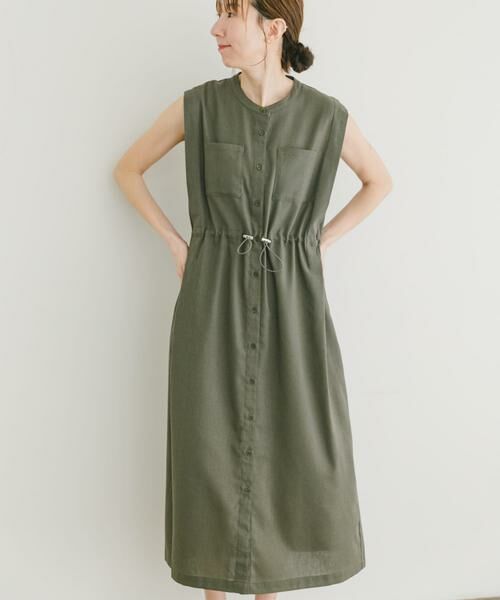 URBAN RESEARCH ITEMS / アーバンリサーチ アイテムズ ワンピース | ウエストドロストノースリワンピース | 詳細6
