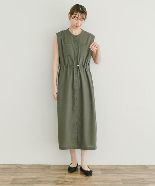 URBAN RESEARCH ITEMS / アーバンリサーチ アイテムズ ワンピース | ウエストドロストノースリワンピース | 詳細7