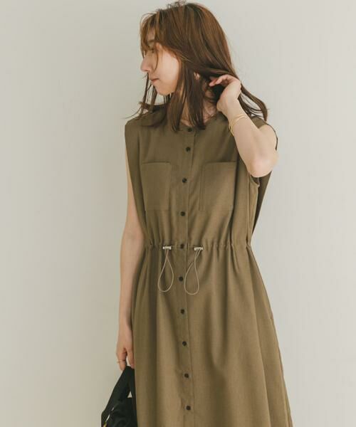 URBAN RESEARCH ITEMS / アーバンリサーチ アイテムズ ワンピース | ウエストドロストノースリワンピース | 詳細10