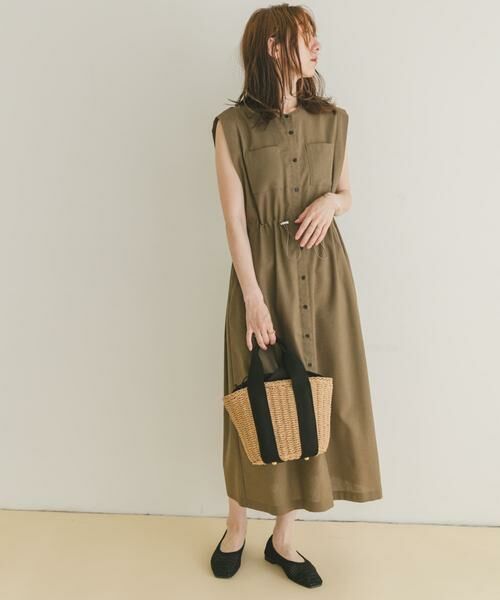 URBAN RESEARCH ITEMS / アーバンリサーチ アイテムズ ワンピース | ウエストドロストノースリワンピース | 詳細11