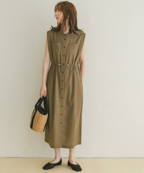 URBAN RESEARCH ITEMS / アーバンリサーチ アイテムズ ワンピース | ウエストドロストノースリワンピース | 詳細12