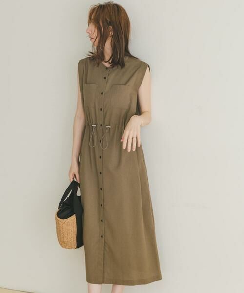 URBAN RESEARCH ITEMS / アーバンリサーチ アイテムズ ワンピース | ウエストドロストノースリワンピース | 詳細14