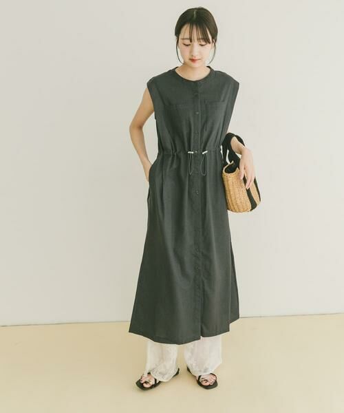 URBAN RESEARCH ITEMS / アーバンリサーチ アイテムズ ワンピース | ウエストドロストノースリワンピース | 詳細19
