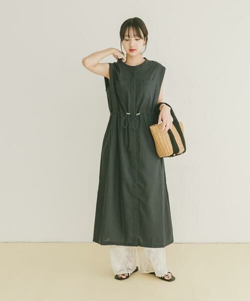 URBAN RESEARCH ITEMS / アーバンリサーチ アイテムズ ワンピース | ウエストドロストノースリワンピース | 詳細21