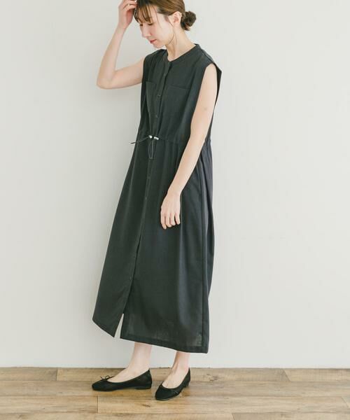 URBAN RESEARCH ITEMS / アーバンリサーチ アイテムズ ワンピース | ウエストドロストノースリワンピース | 詳細23