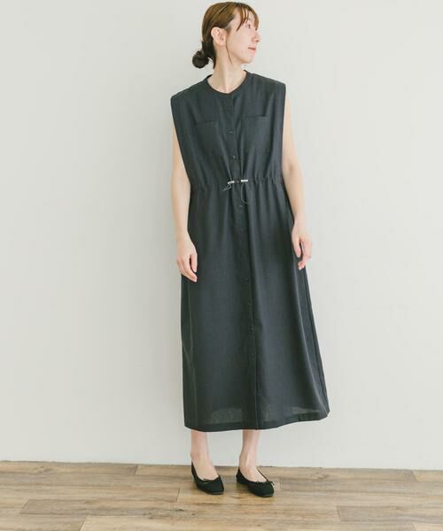 URBAN RESEARCH ITEMS / アーバンリサーチ アイテムズ ワンピース | ウエストドロストノースリワンピース | 詳細24