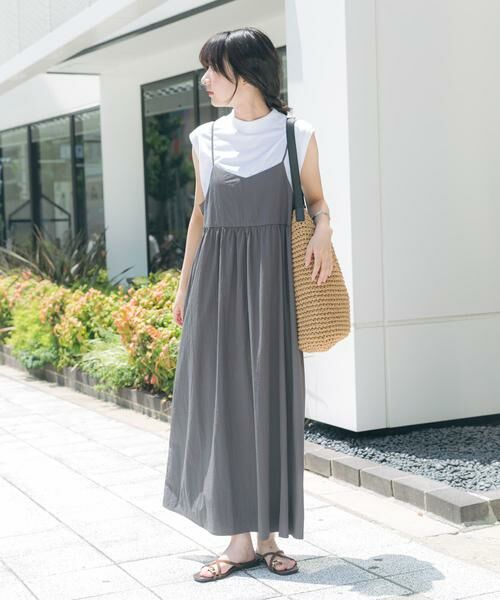 URBAN RESEARCH ITEMS / アーバンリサーチ アイテムズ ワンピース | フレンチTシャツ×キャミワンピースセット | 詳細23