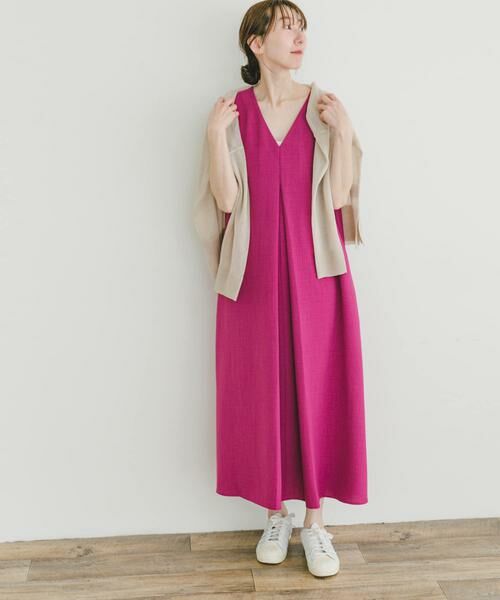 URBAN RESEARCH ITEMS / アーバンリサーチ アイテムズ ワンピース | リネンライクテントラインワンピース | 詳細1