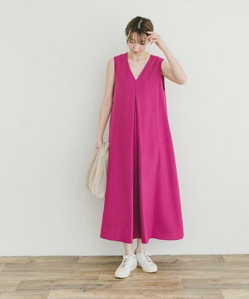 URBAN RESEARCH ITEMS / アーバンリサーチ アイテムズ ワンピース | リネンライクテントラインワンピース | 詳細4