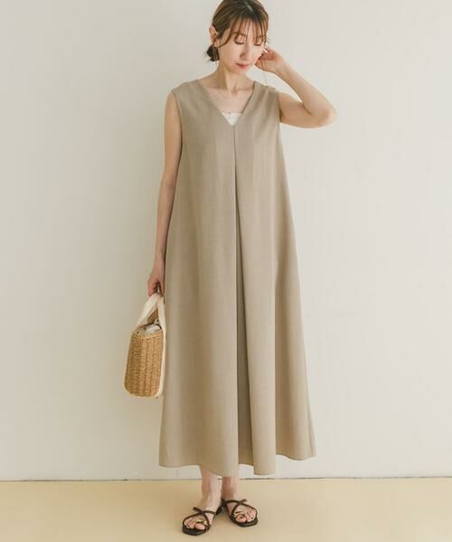 URBAN RESEARCH ITEMS / アーバンリサーチ アイテムズ ワンピース | リネンライクテントラインワンピース | 詳細18