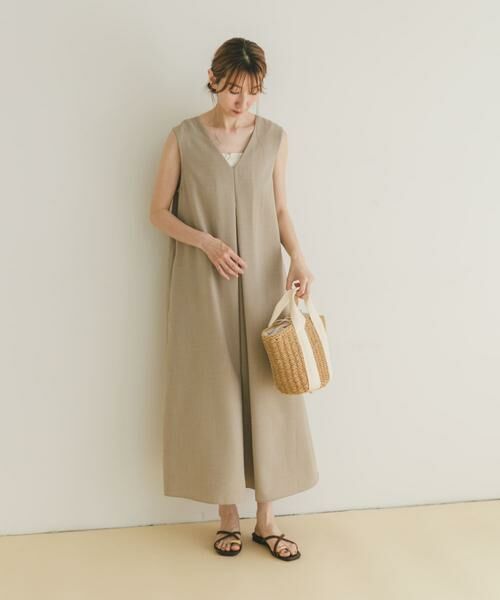 URBAN RESEARCH ITEMS / アーバンリサーチ アイテムズ ワンピース | リネンライクテントラインワンピース | 詳細20