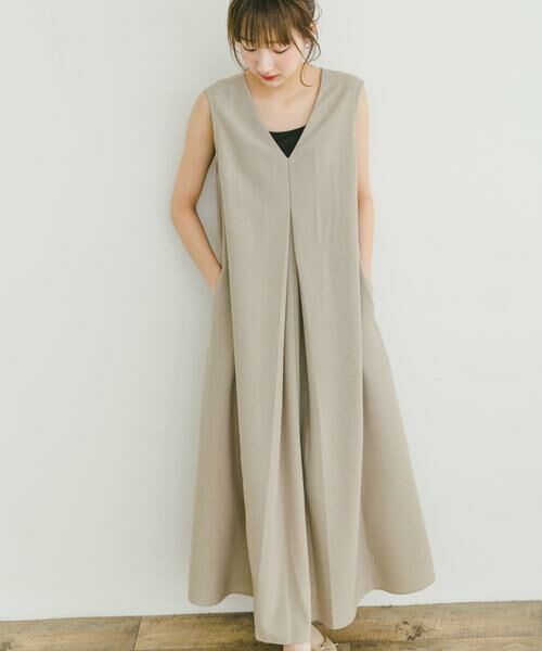URBAN RESEARCH ITEMS / アーバンリサーチ アイテムズ ワンピース | リネンライクテントラインワンピース | 詳細22