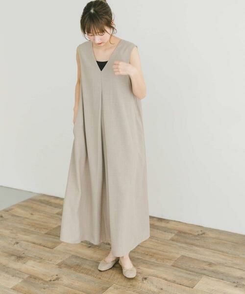URBAN RESEARCH ITEMS / アーバンリサーチ アイテムズ ワンピース | リネンライクテントラインワンピース | 詳細23