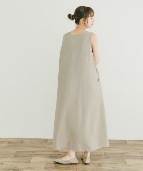 URBAN RESEARCH ITEMS / アーバンリサーチ アイテムズ ワンピース | リネンライクテントラインワンピース | 詳細24