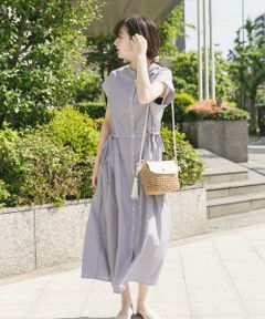 URBAN RESEARCH ITEMS / アーバンリサーチ アイテムズ ワンピース | ウエストギャザーストライプワンピース