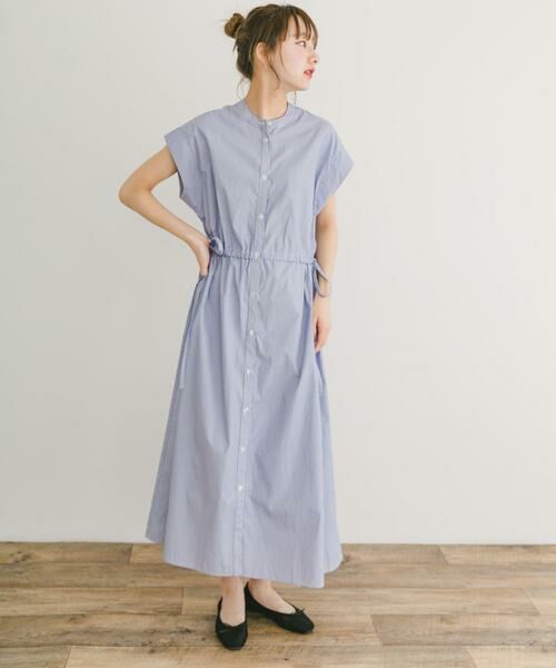 URBAN RESEARCH ITEMS / アーバンリサーチ アイテムズ ワンピース | ウエストギャザーストライプワンピース | 詳細3