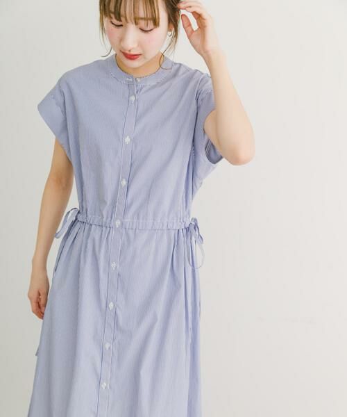 URBAN RESEARCH ITEMS / アーバンリサーチ アイテムズ ワンピース | ウエストギャザーストライプワンピース | 詳細4