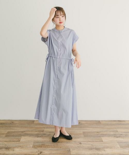 URBAN RESEARCH ITEMS / アーバンリサーチ アイテムズ ワンピース | ウエストギャザーストライプワンピース | 詳細5