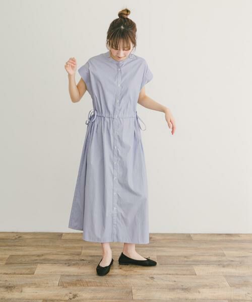 URBAN RESEARCH ITEMS / アーバンリサーチ アイテムズ ワンピース | ウエストギャザーストライプワンピース | 詳細6