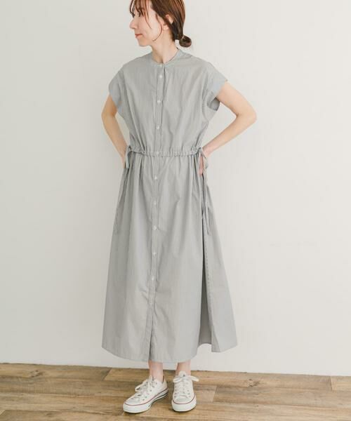 URBAN RESEARCH ITEMS / アーバンリサーチ アイテムズ ワンピース | ウエストギャザーストライプワンピース | 詳細12