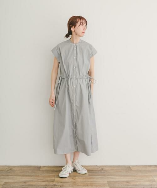 URBAN RESEARCH ITEMS / アーバンリサーチ アイテムズ ワンピース | ウエストギャザーストライプワンピース | 詳細13