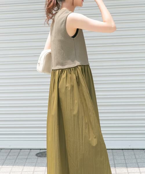 URBAN RESEARCH ITEMS / アーバンリサーチ アイテムズ ワンピース | リブドッキングノースリーブワンピース | 詳細1