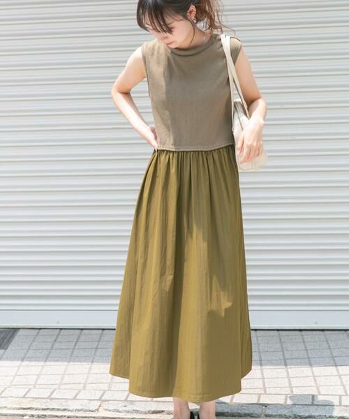 URBAN RESEARCH ITEMS / アーバンリサーチ アイテムズ ワンピース | リブドッキングノースリーブワンピース | 詳細2