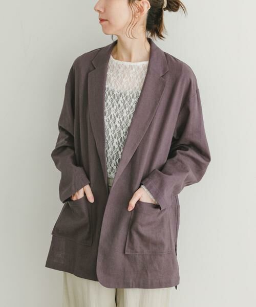 URBAN RESEARCH ITEMS/アーバンリサーチ アイテムズ リネンレーヨンジャケット ブラウン系その他 FREE