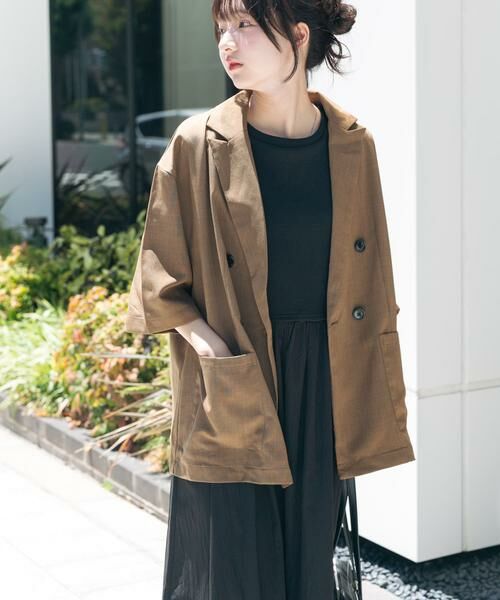 URBAN RESEARCH ITEMS / アーバンリサーチ アイテムズ その他アウター | リネンライクハーフスリーブジャケット | 詳細3