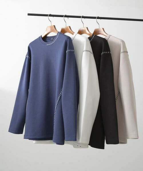 URBAN RESEARCH ITEMS / アーバンリサーチ アイテムズ Tシャツ | ブランケットステッチロングスリーブカットソー | 詳細1