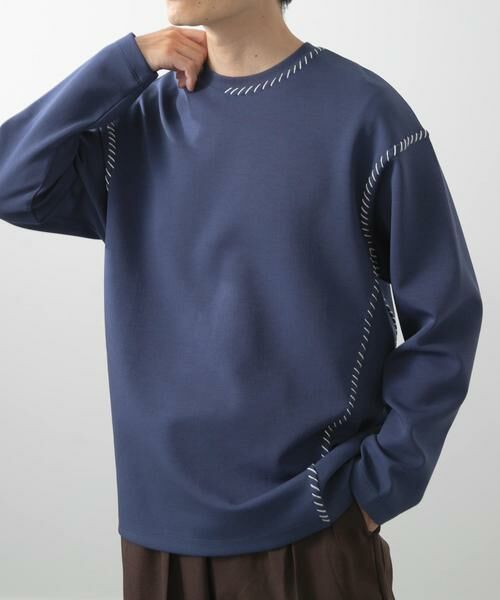 URBAN RESEARCH ITEMS / アーバンリサーチ アイテムズ Tシャツ | ブランケットステッチロングスリーブカットソー | 詳細2