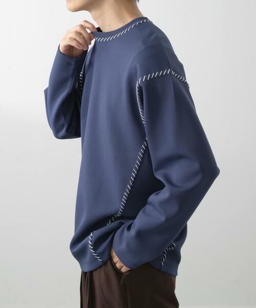 URBAN RESEARCH ITEMS / アーバンリサーチ アイテムズ Tシャツ | ブランケットステッチロングスリーブカットソー | 詳細3