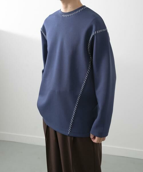 URBAN RESEARCH ITEMS / アーバンリサーチ アイテムズ Tシャツ | ブランケットステッチロングスリーブカットソー | 詳細6